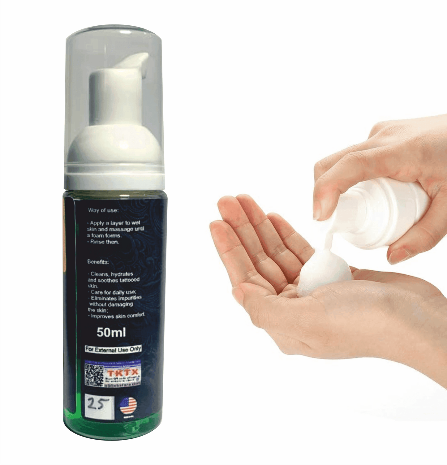 TKTX Foam Cleaning - Espuma de limpeza - Acalma a pele durante e após a Tatuagem. - TKTX Numb Cream