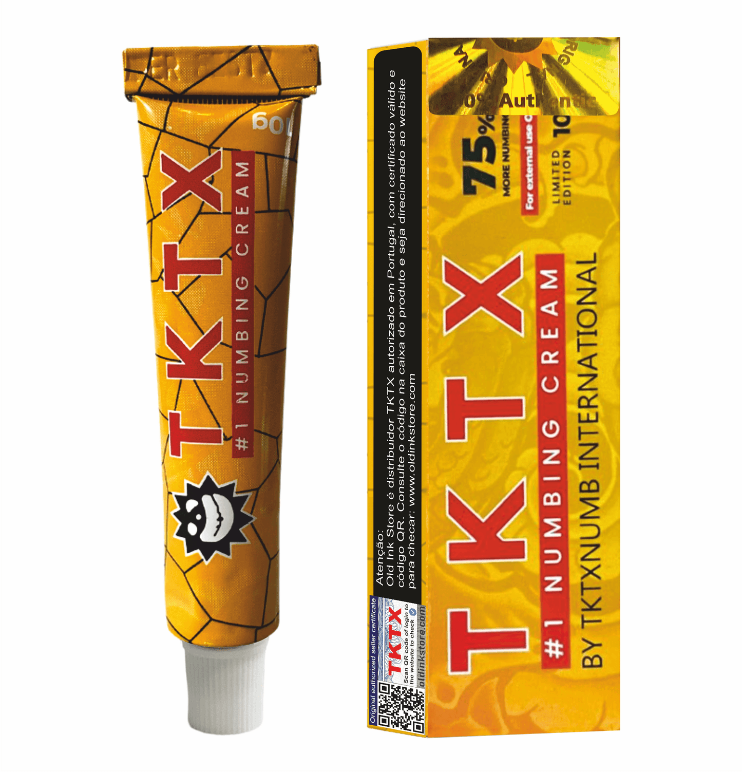 Pomada Anestésica TKTX YELLOW 75% - 100/200 Peças