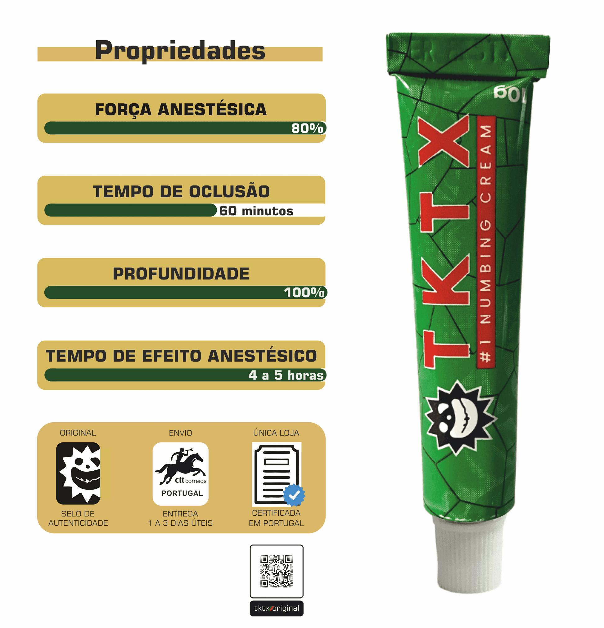 Pomada Anestésica TKTX Verde 80% - Deep Numb. - TKTX Numb Cream