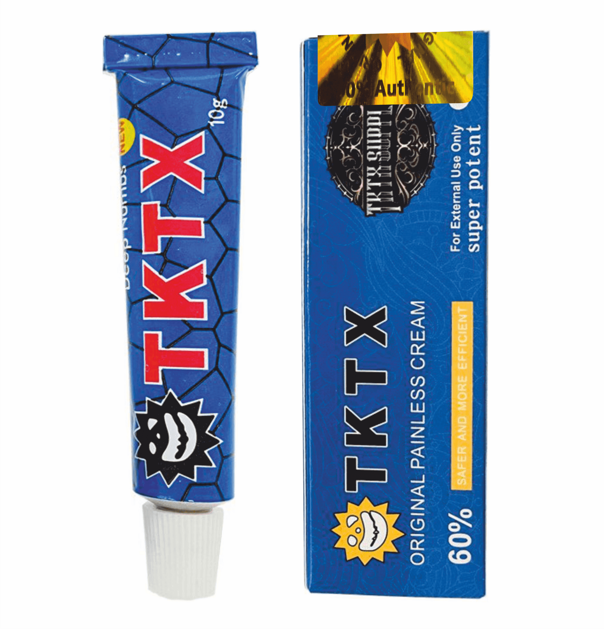 Pomada Anestésica TKTX Azul 60% - Maior profundidade de atuação. - TKTX Numb Cream