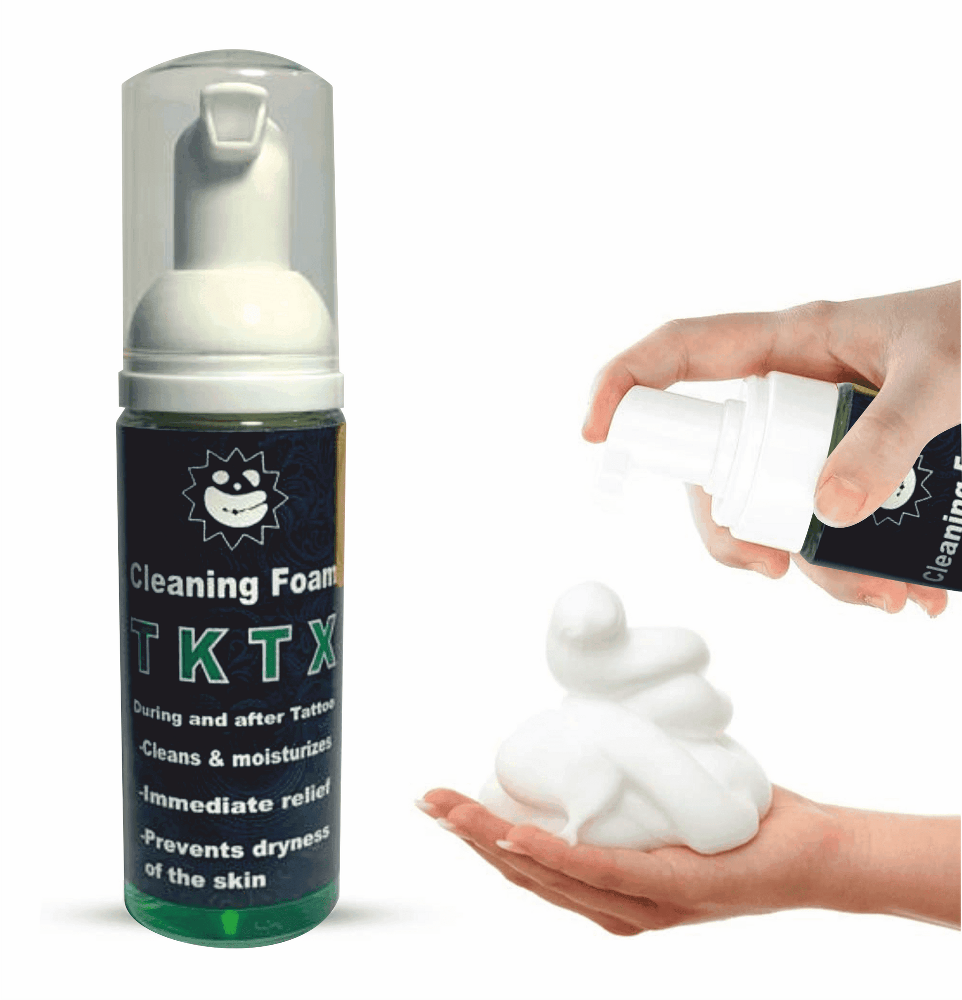 TKTX Foam Cleaning - Espuma de limpeza - Acalma a pele durante e após a Tatuagem. - TKTX Numb Cream