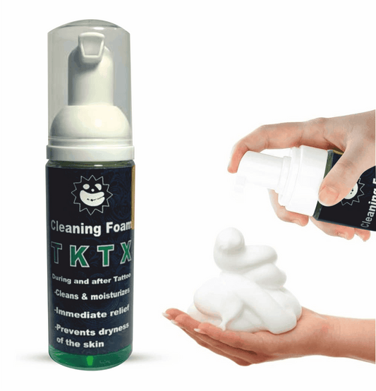TKTX Foam Cleaning - Espuma de limpeza - Acalma a pele durante e após a Tatuagem. - TKTX Numb Cream
