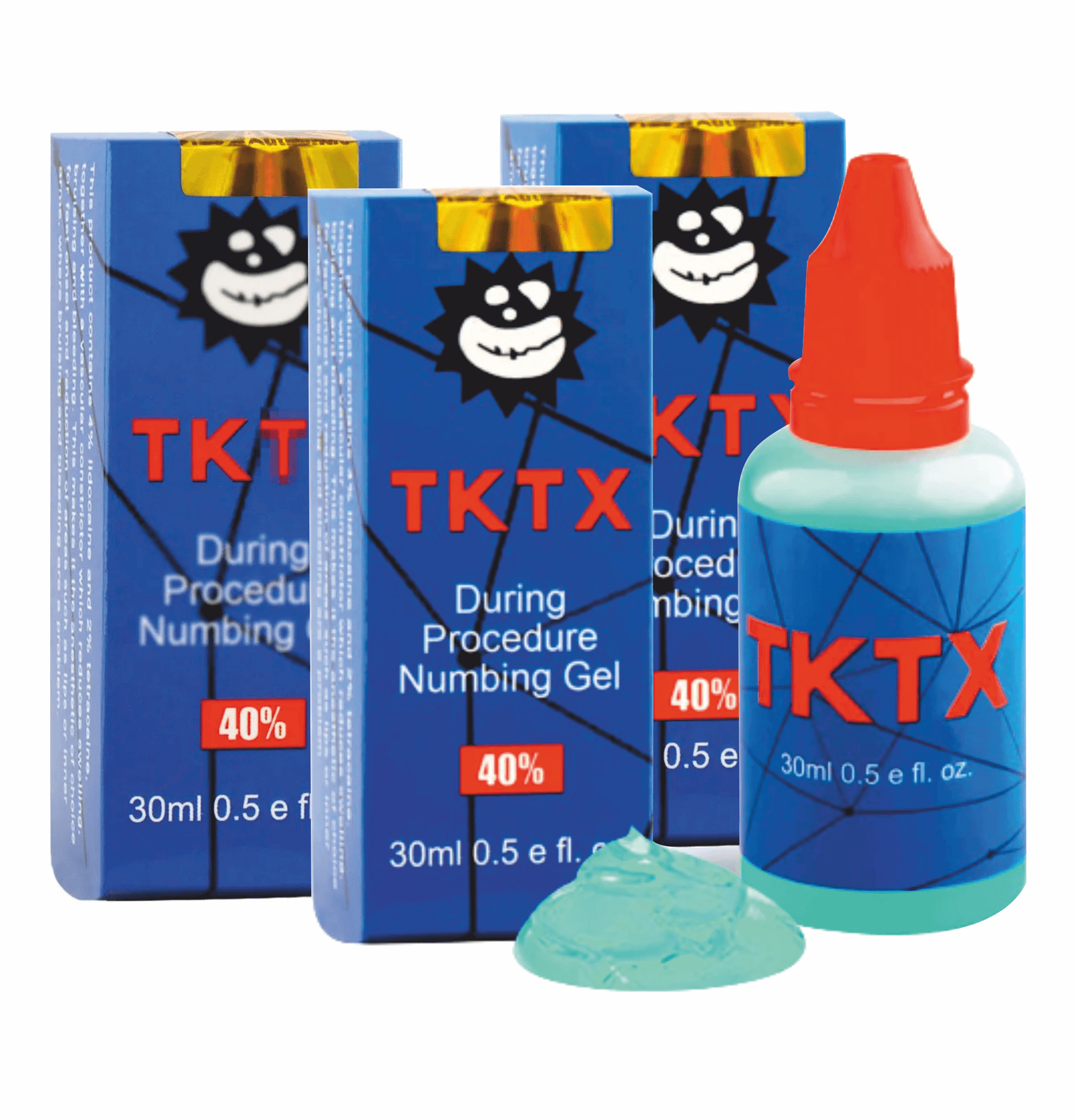 TKTX Blue Gel Anestésico - para uso em Pele Aberta 30ml - Tatuagem e Micropigmentação - TKTX Numb Cream