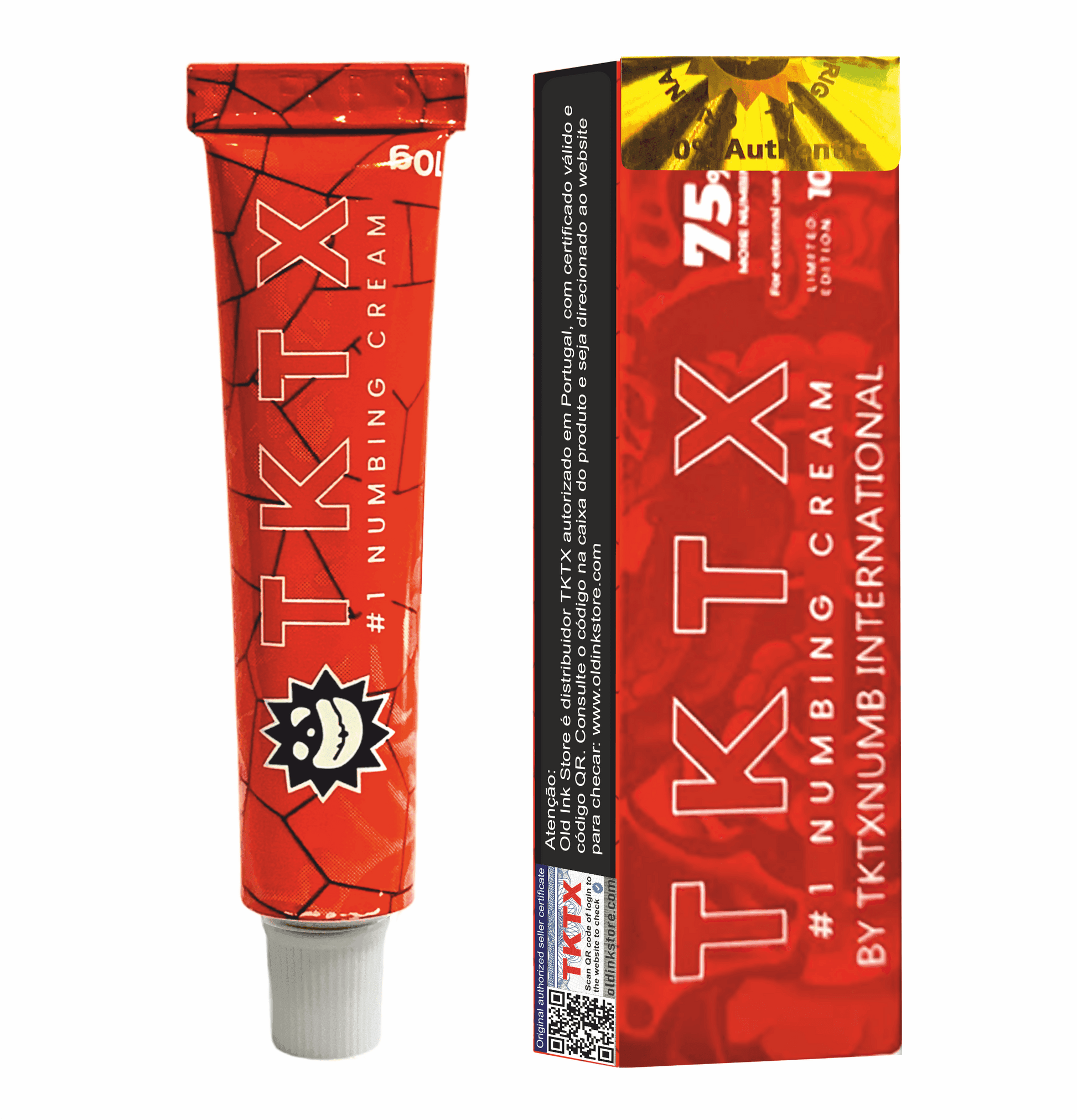 Pomada Anestésica TKTX Red 75% - Rápida Oclusão - Micropigmentação - TKTX Numb Cream