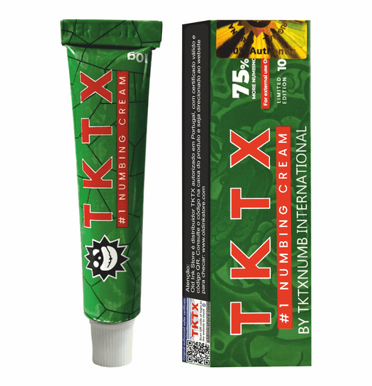 Pomada Anestésica TKTX Verde 75% - Maior profundidade de atuação. - TKTX Numb Cream