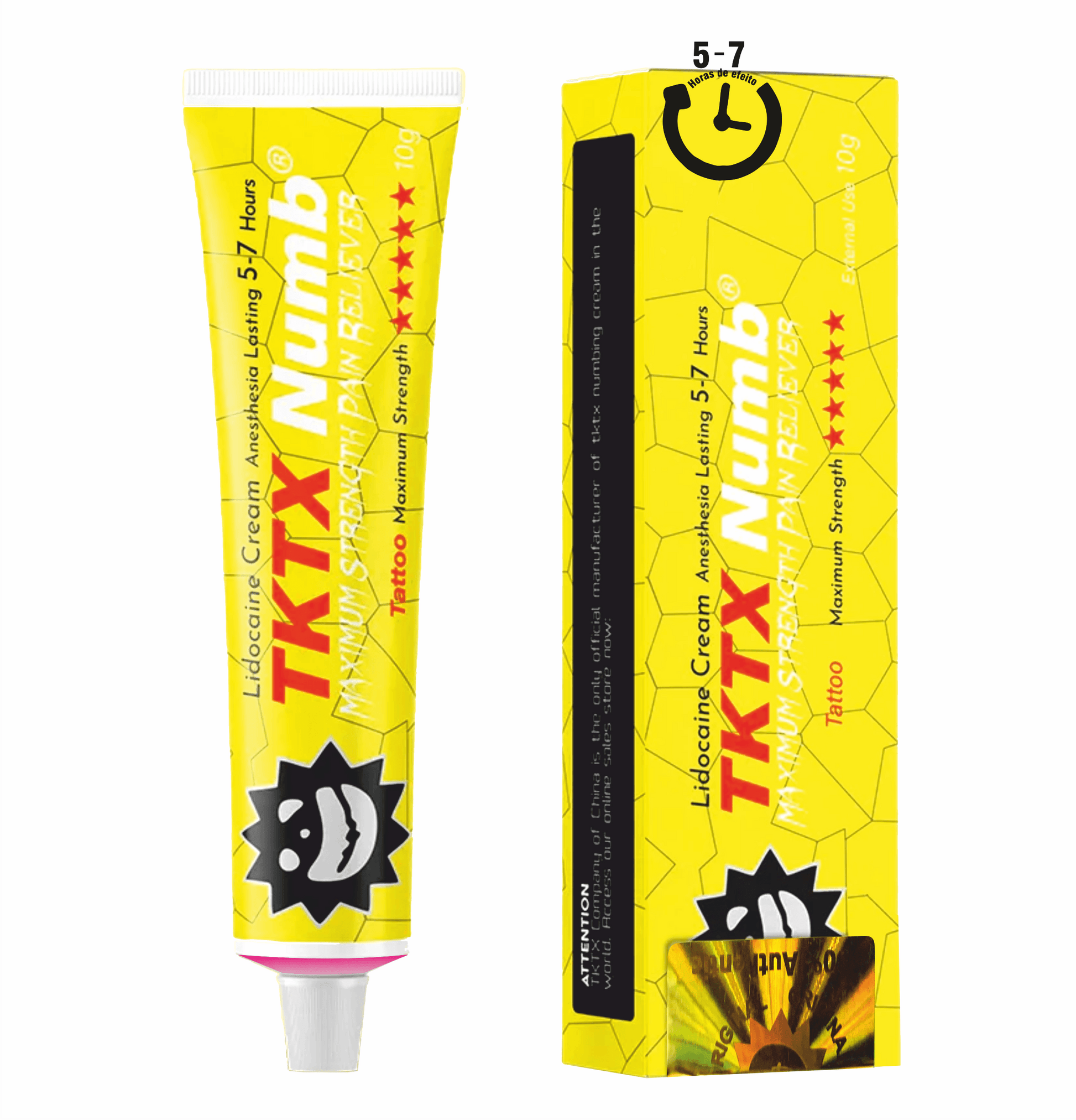 Nova TKTX Numb Amarela MAXIMUM STRENGTH - TKTX Numb Cream